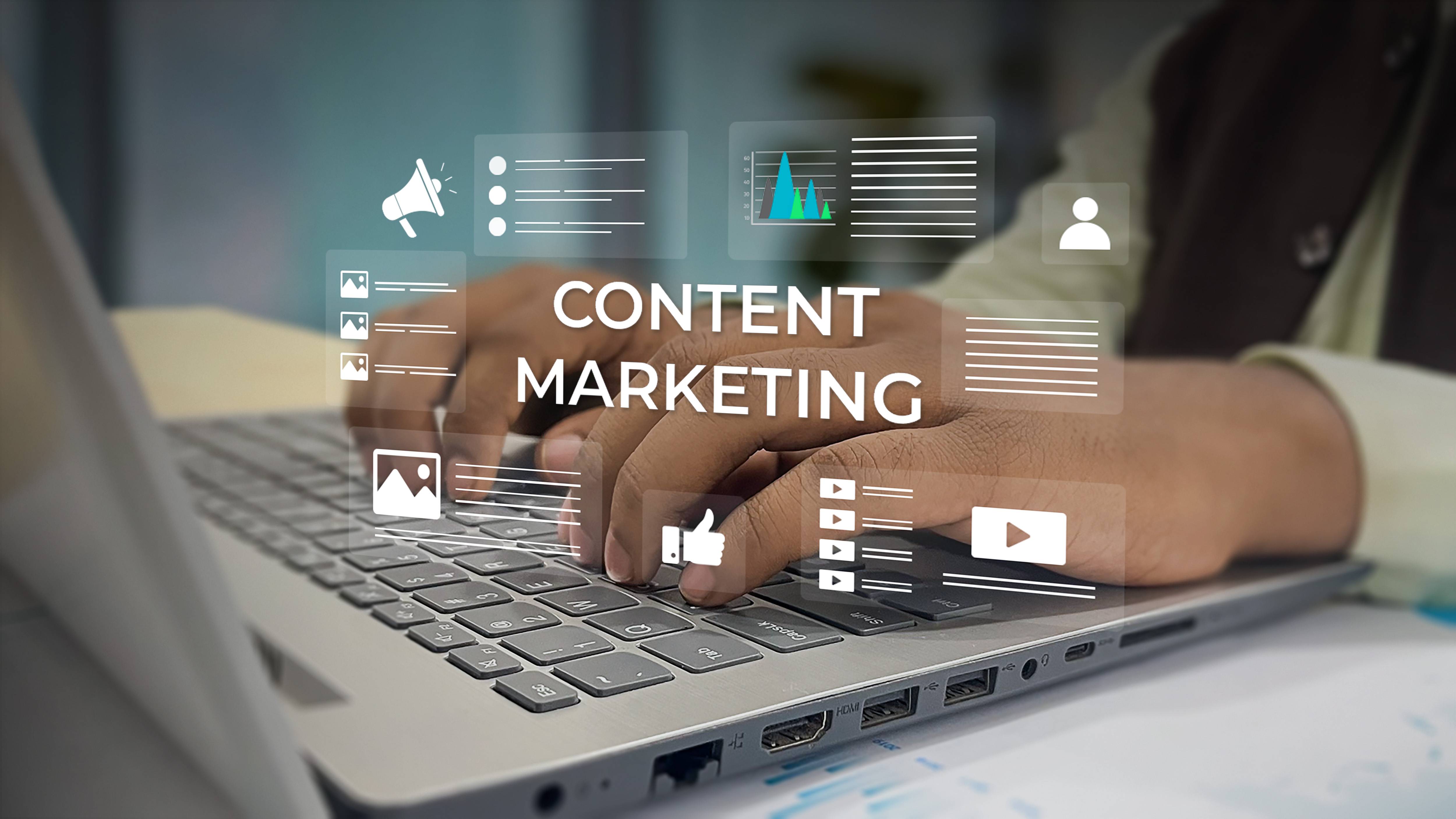 Content marketing visuals and documents