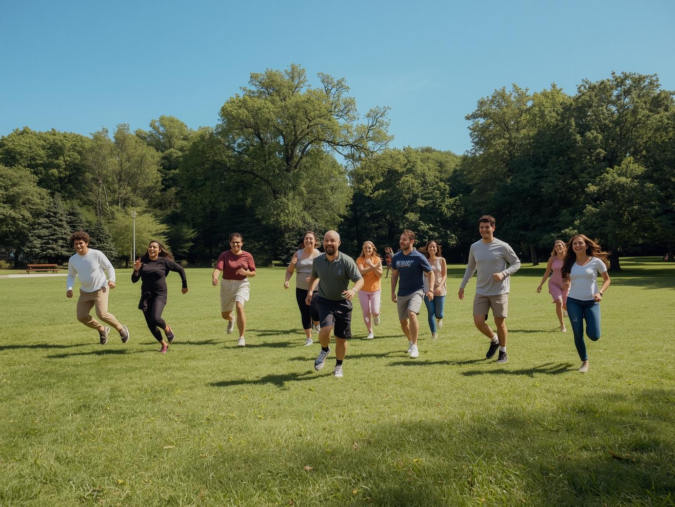 adult fitness fun workout nature park raleigh