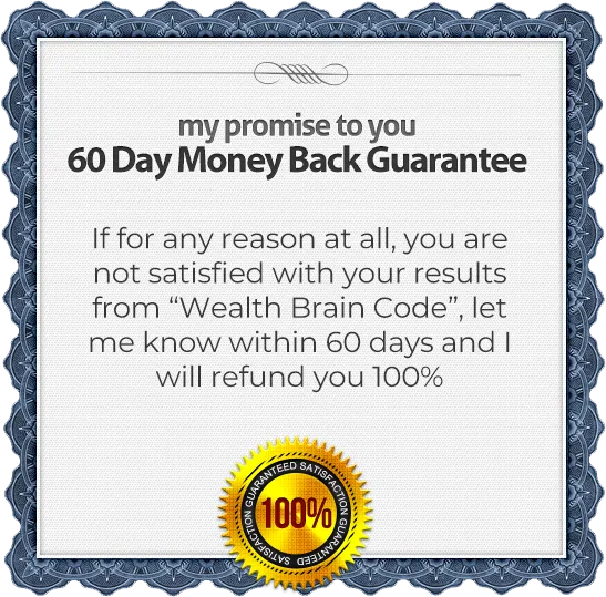 wealth brain code 60 days money back guarantee