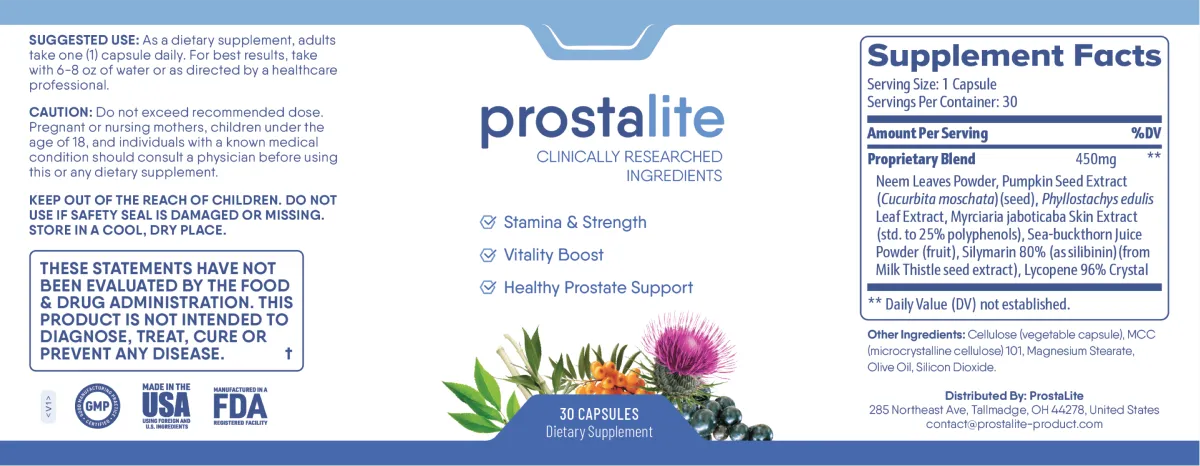 prostalite ingredients