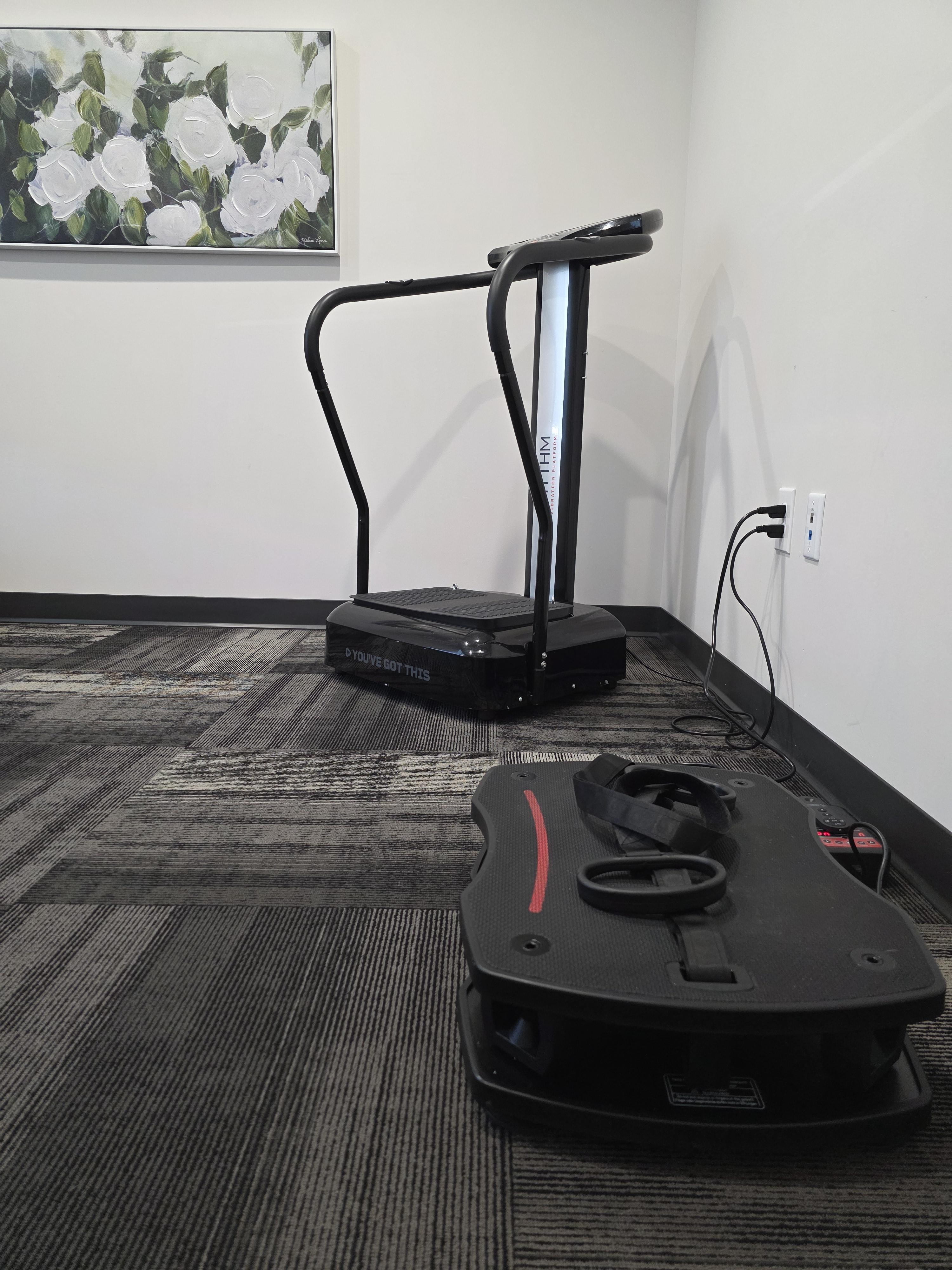 pair of blue-and-white Adidas running shoes