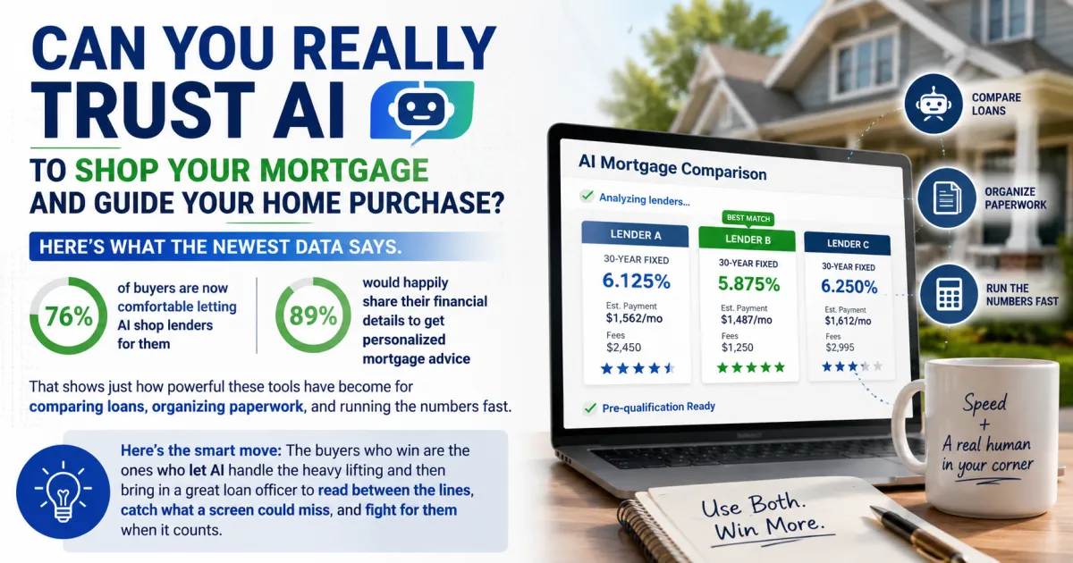 76 Percent of Buyers Now Trust AI to Shop Mortgages and Here Is the Smart Way to Use It