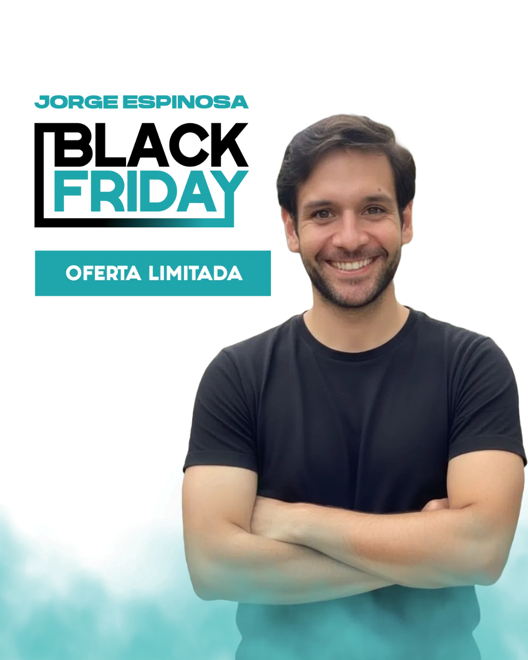 Portrait of Jorge Espinosa, head-and-shoulders, soft studio lighting, transparent background