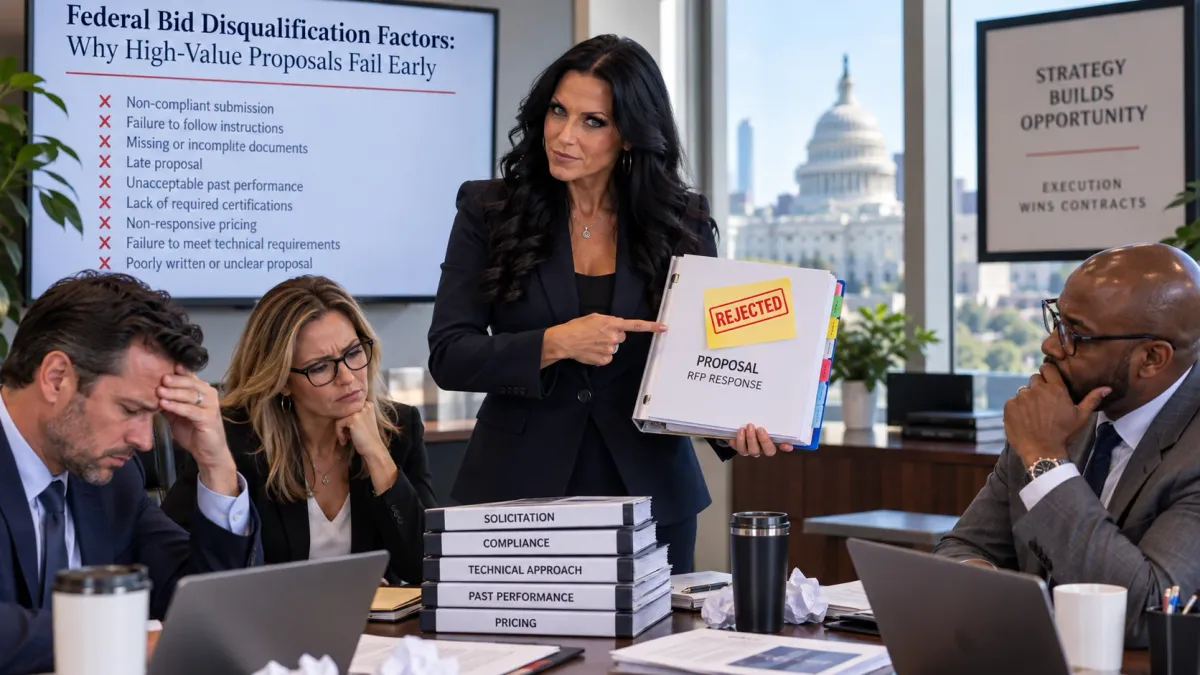 Federal Bid Disqualification Factors: Why High-Value Proposals Fail Early