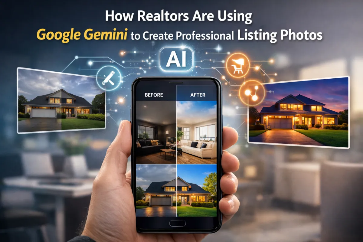 AI enhancing real estate listing photos using Google Gemini