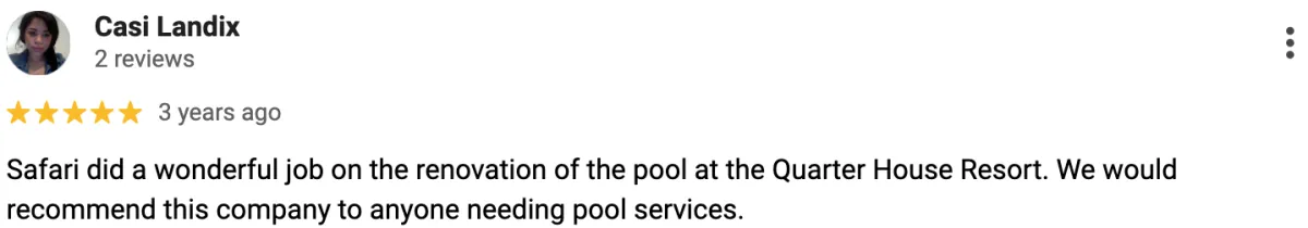 pool cleaning service