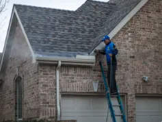 Thorough gutter cleaning and downspout flushing service
