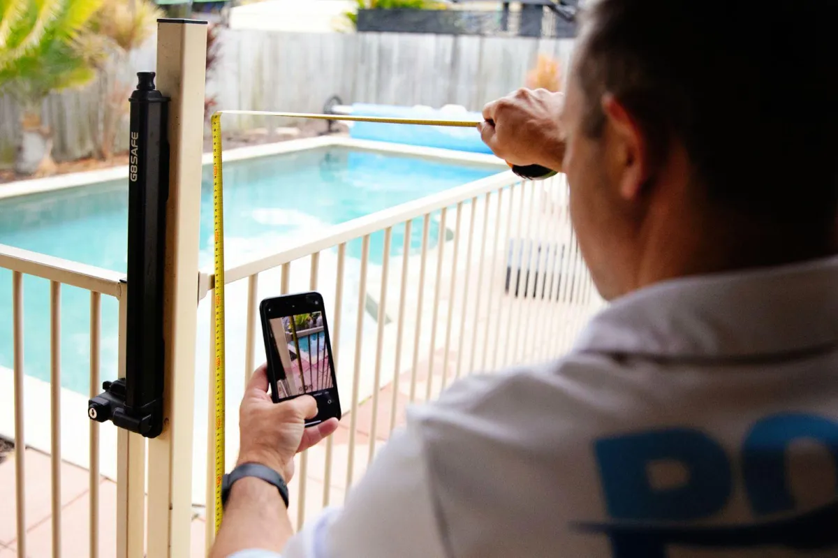 Pool inspector at work