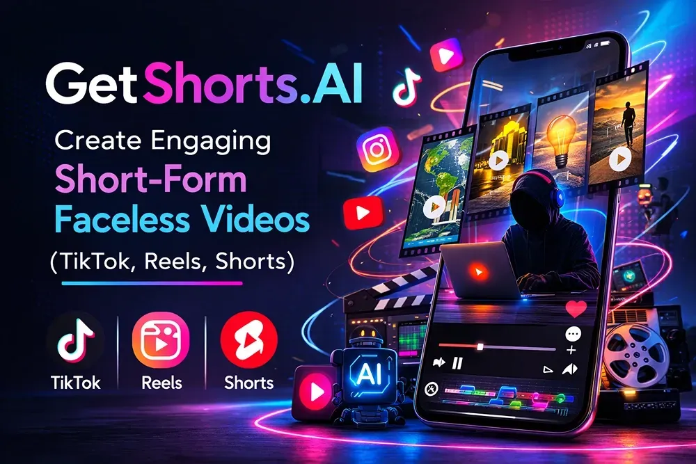 Getshorts.AI For Short-Form Faceless Videos (TikTok, Reels, Shorts)