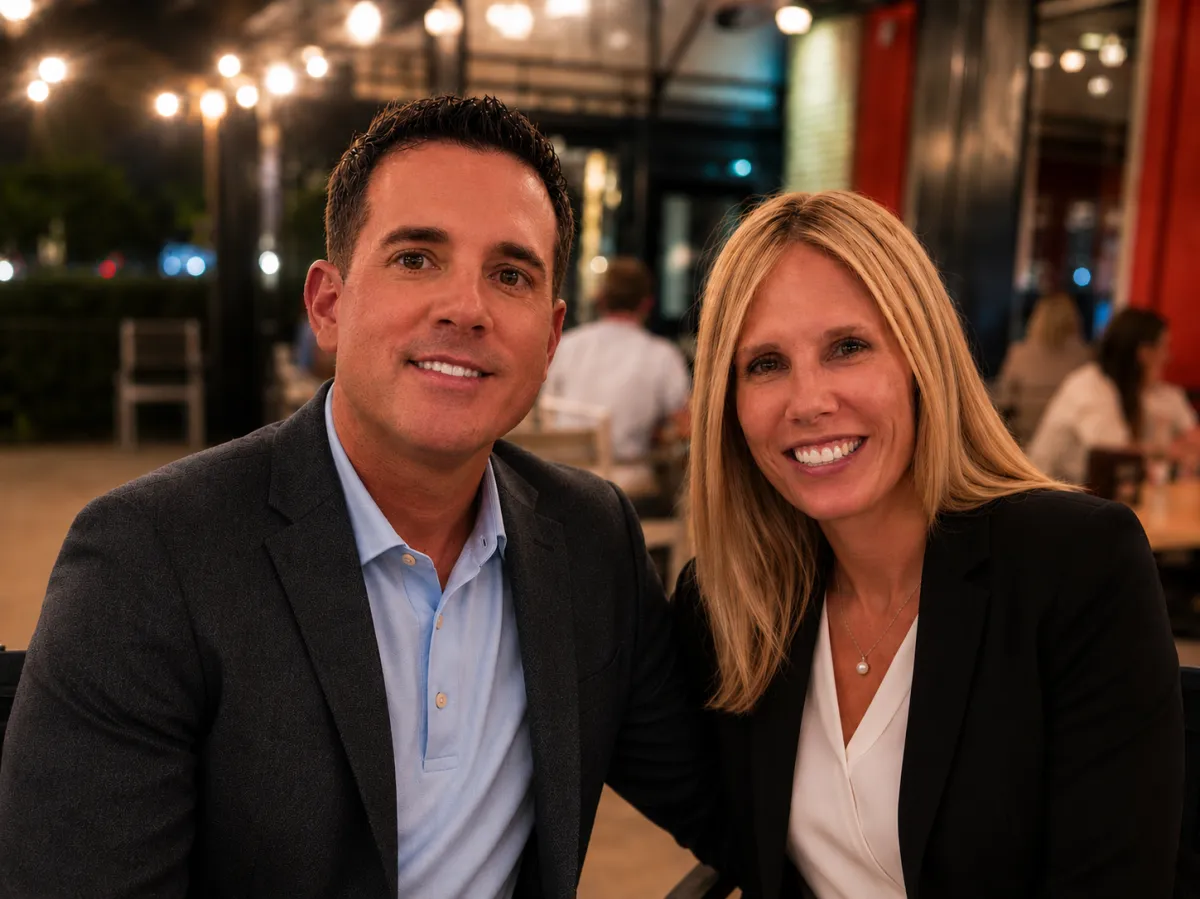 Mature couple reviewing retirement options with independent advisor