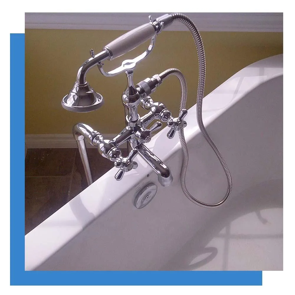 Classic style free standing tub faucet to display the types of faucets and fixtures that Jaytech Plumbing offers.