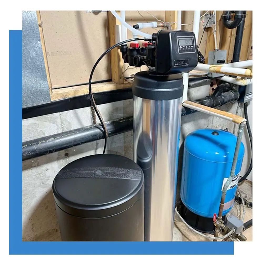New water softener installed to remove the hardness from a home in Guelph.