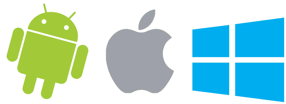 androind, apple, windows