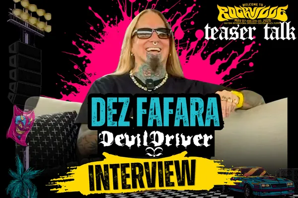 Dez Fafara from Devil Driver Interview at Welcome to Rockville 2026 with Teaser Talk
