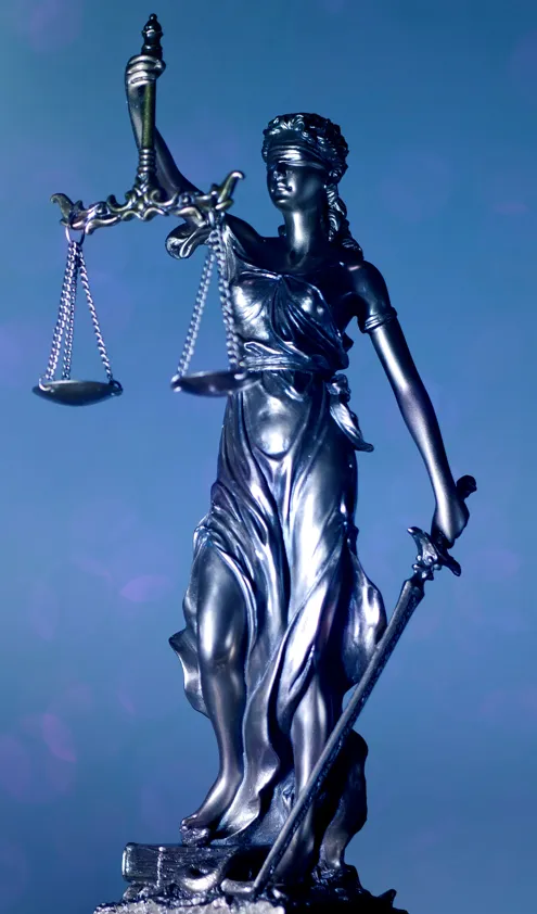 A statue of lady justice