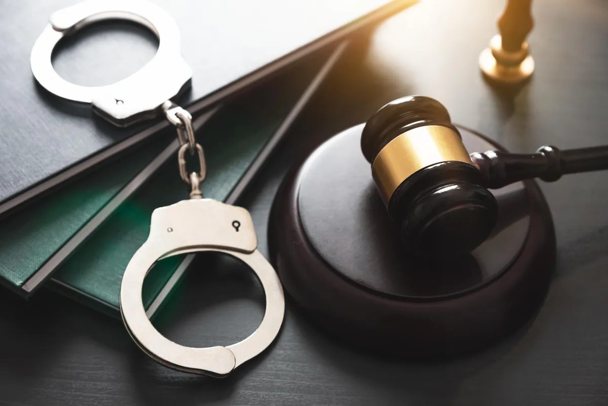 Handcuffs and a gavel