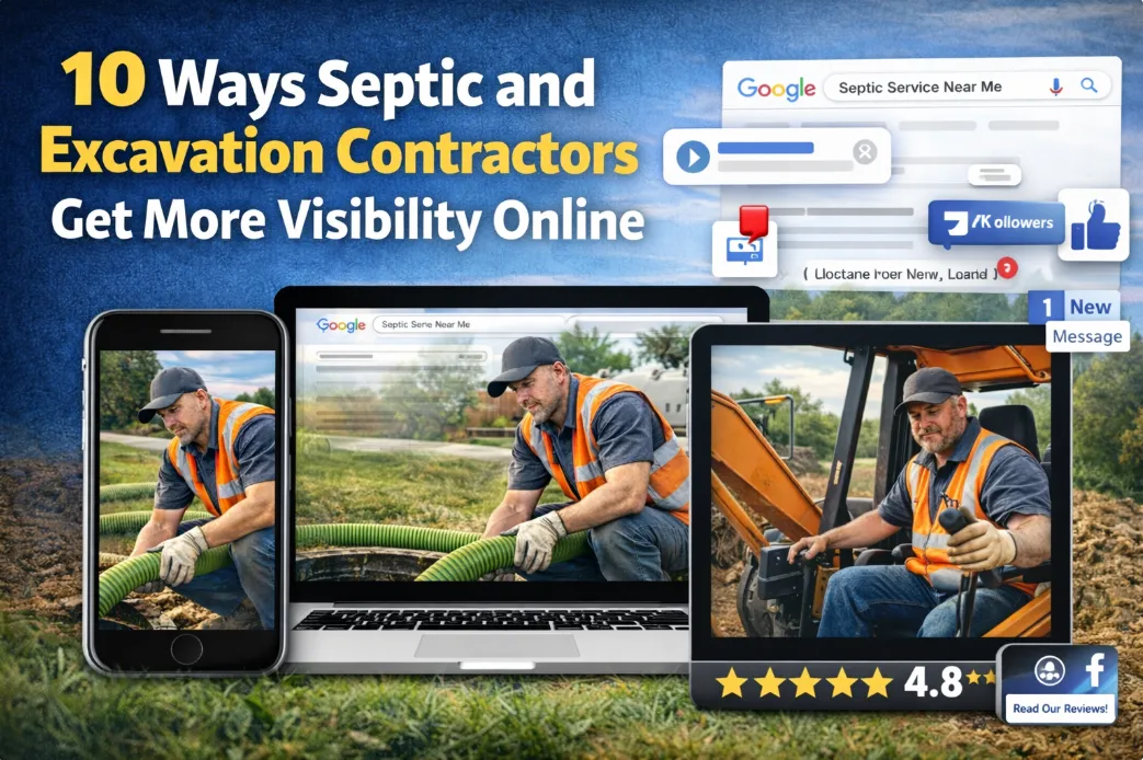 10 Ways Septic and Excavation Contractors Can Get More Visibility Online