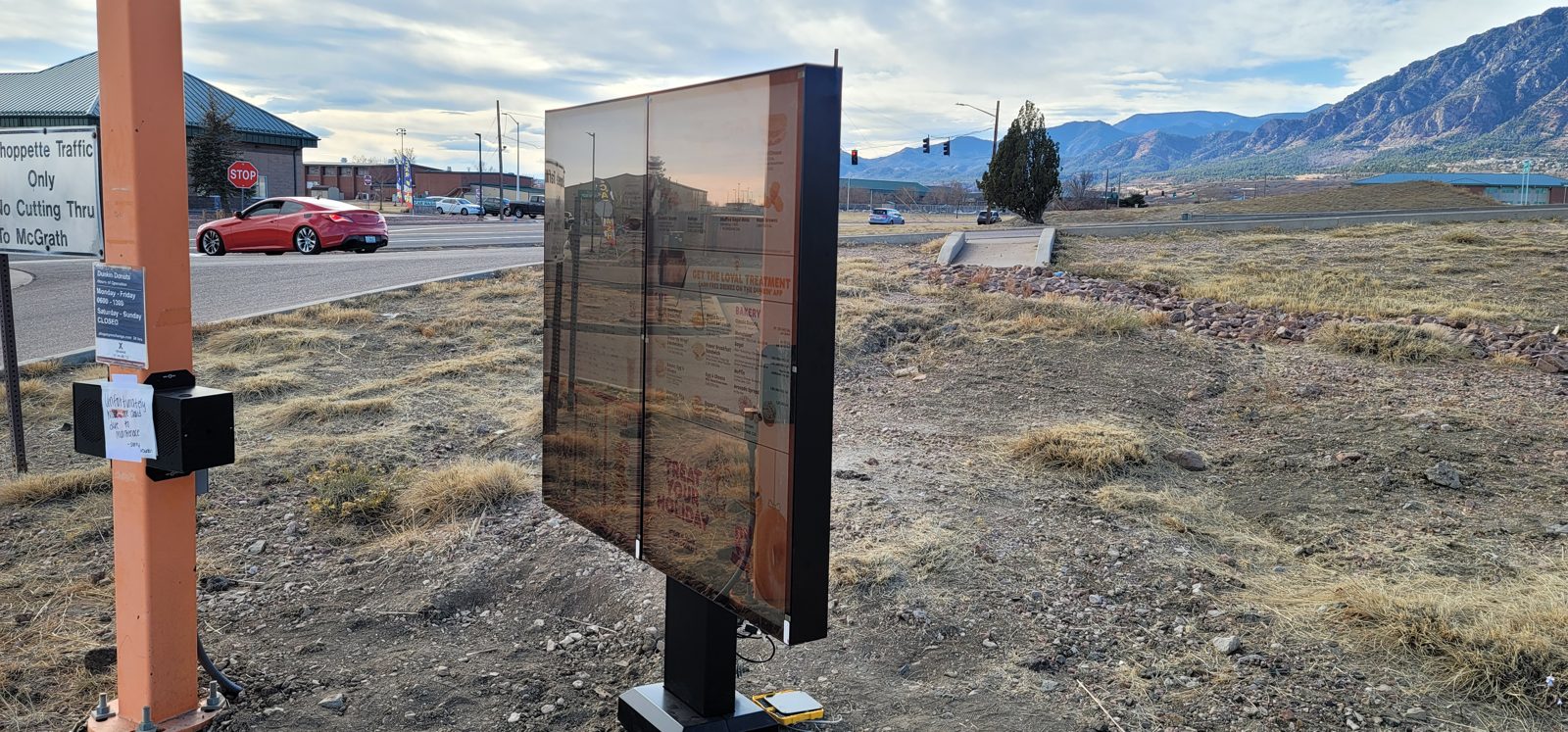 Drive-thru digital menu board installation by All Soul Tech