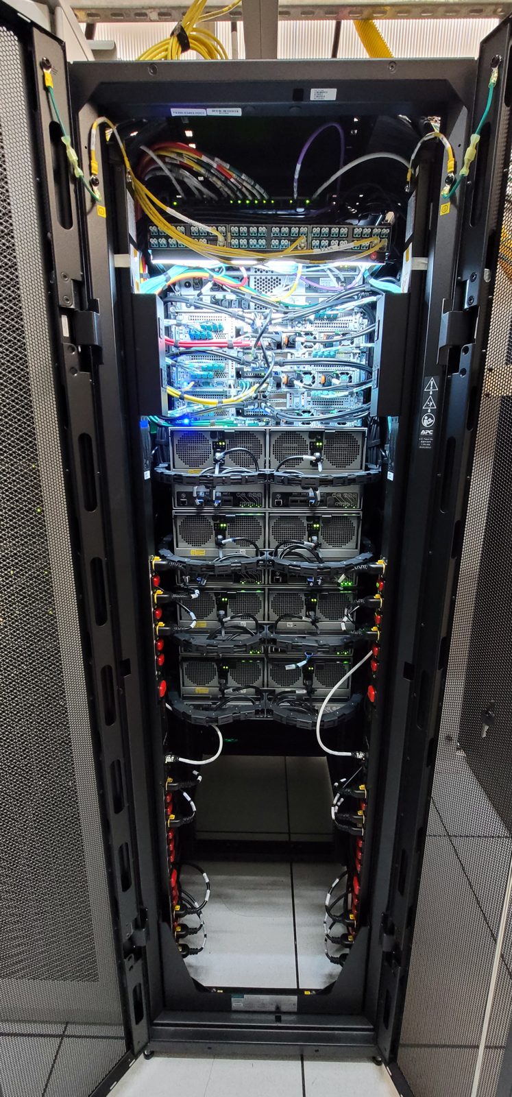 Populated rack front installed by All Soul Tech in Colorado