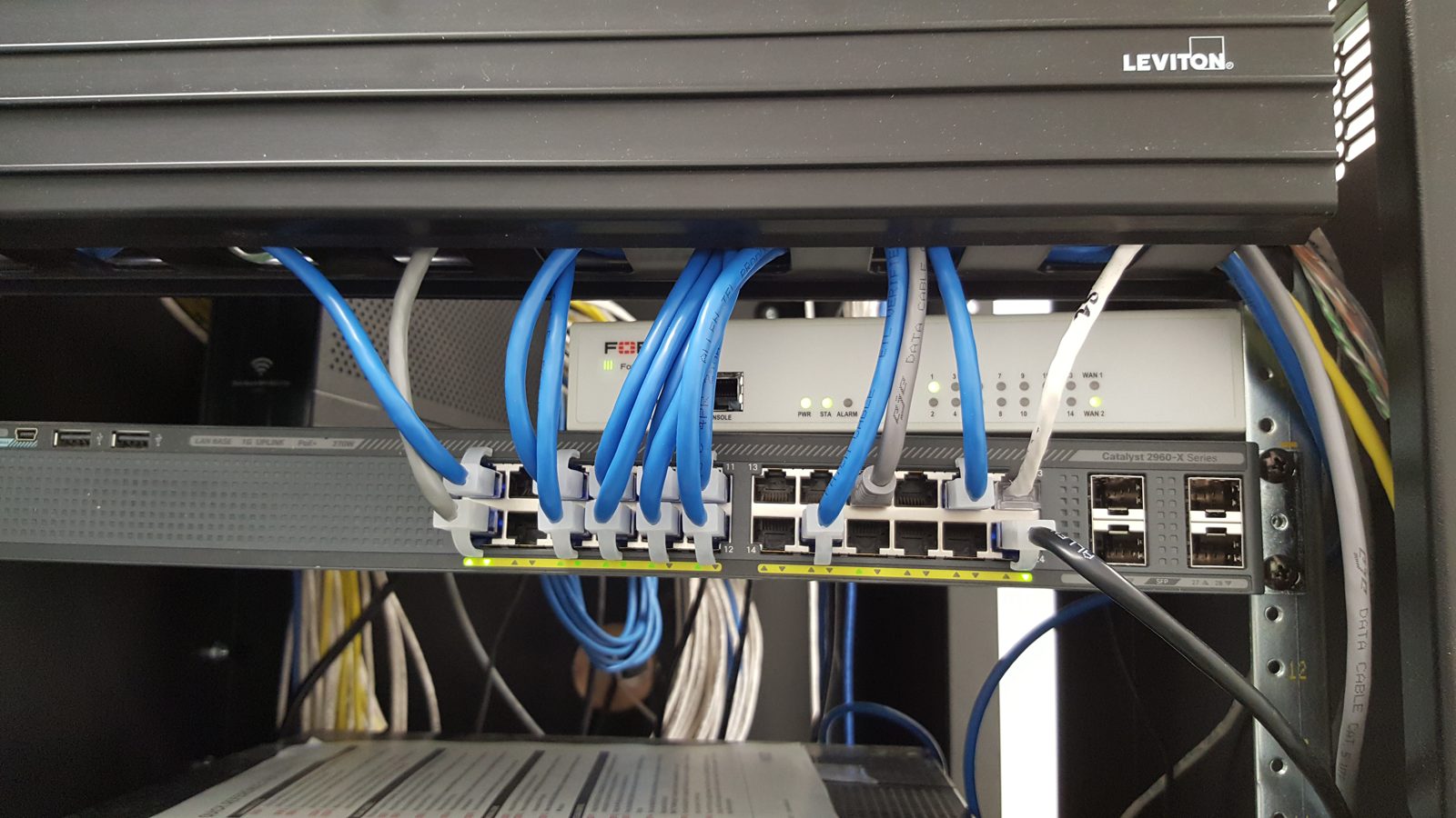 Switch short patch cords installed by All Soul Tech in Colorado