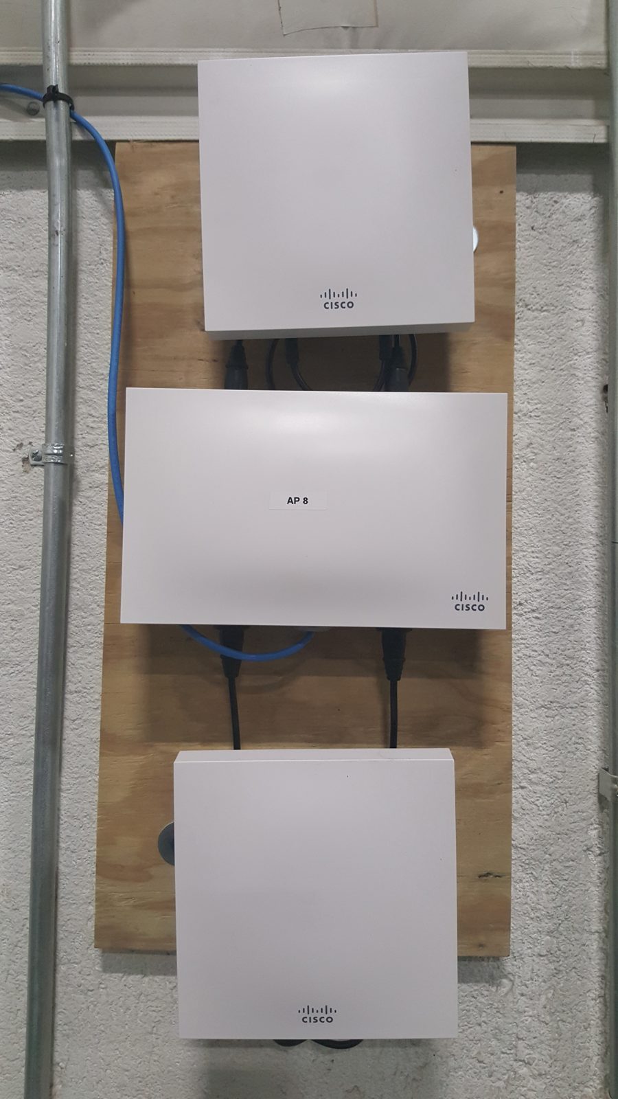 Cisco APs backboard installed by All Soul Tech in Colorado
