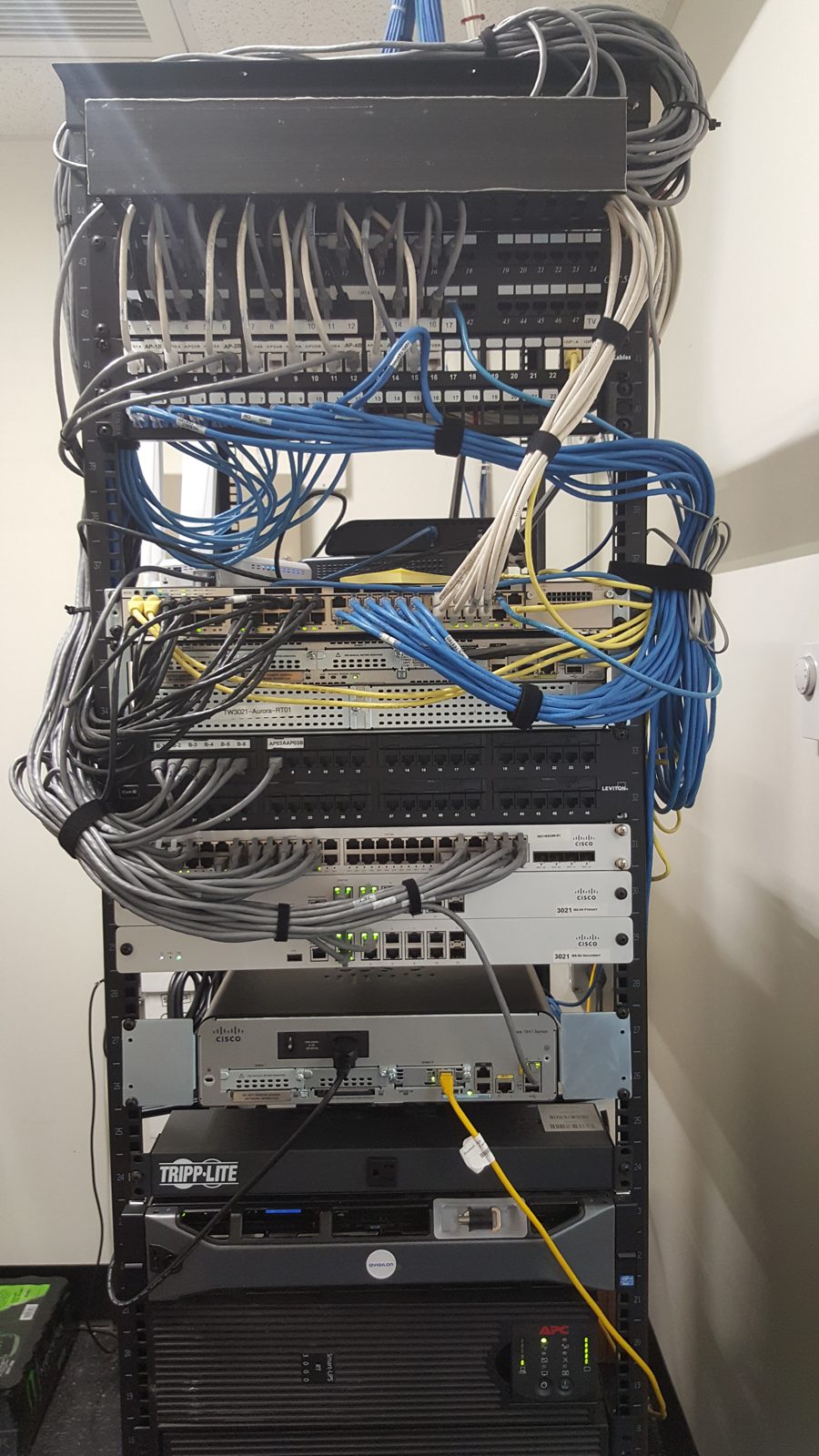 Equipment rack build installed by All Soul Tech in Colorado