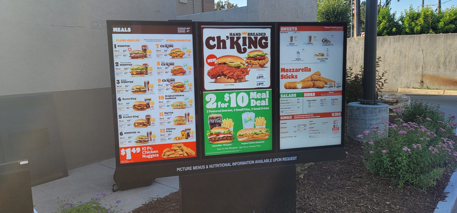 Burger King drive thru menu installed by All Soul Tech in Colorado