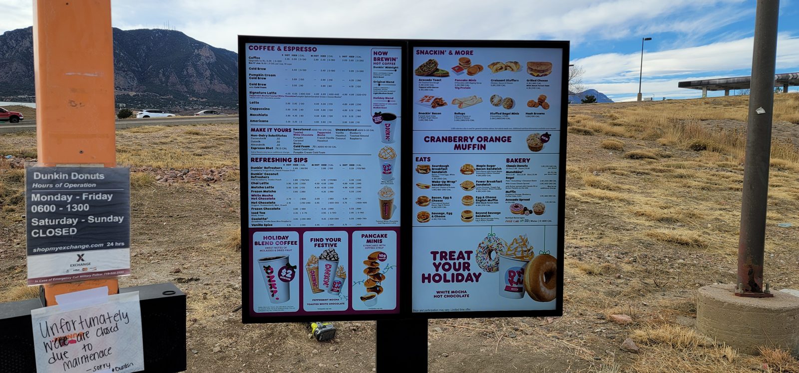 Drive thru menu mountain view installed by All Soul Tech in Colorado