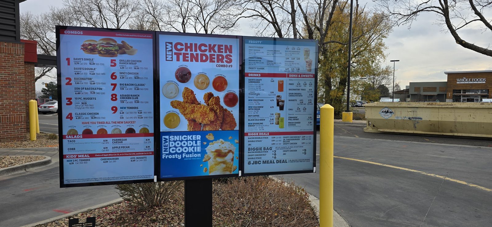 Wendy's drive thru menu board installed by All Soul Tech in Colorado
