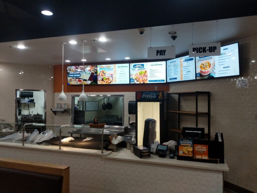 Restaurant menu boards interior installed by All Soul Tech in Colorado