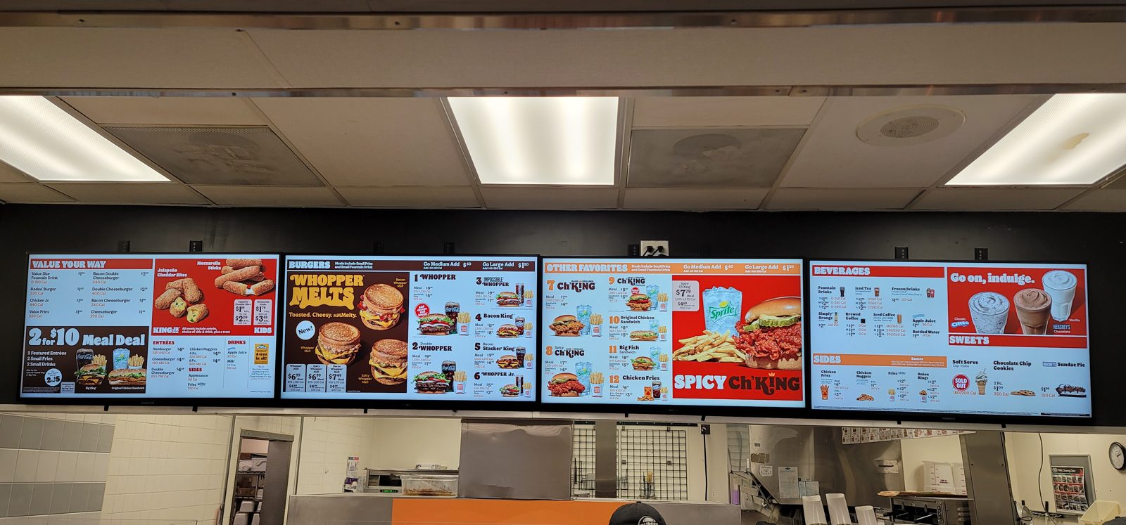 Burger King indoor menu boards installed by All Soul Tech in Colorado