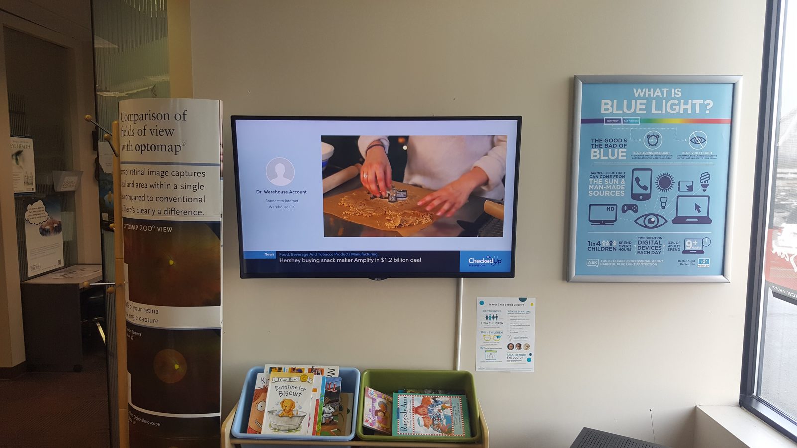 Clinic waiting room TV installed by All Soul Tech in Colorado