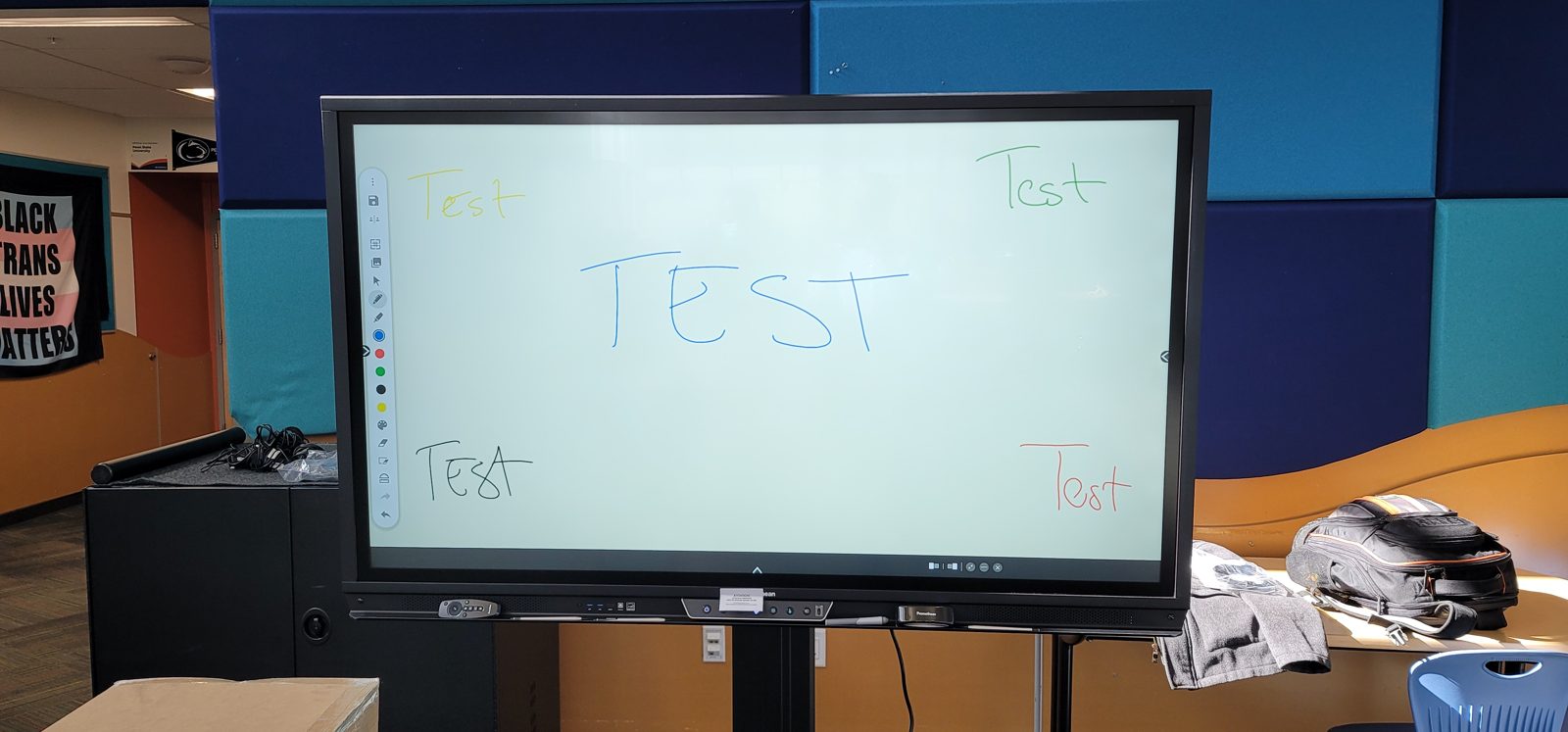 Classroom interactive panel installed by All Soul Tech in Colorado