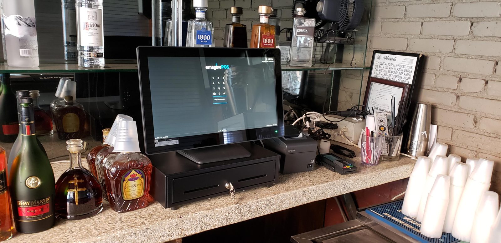Bar POS station installed by All Soul Tech in Colorado