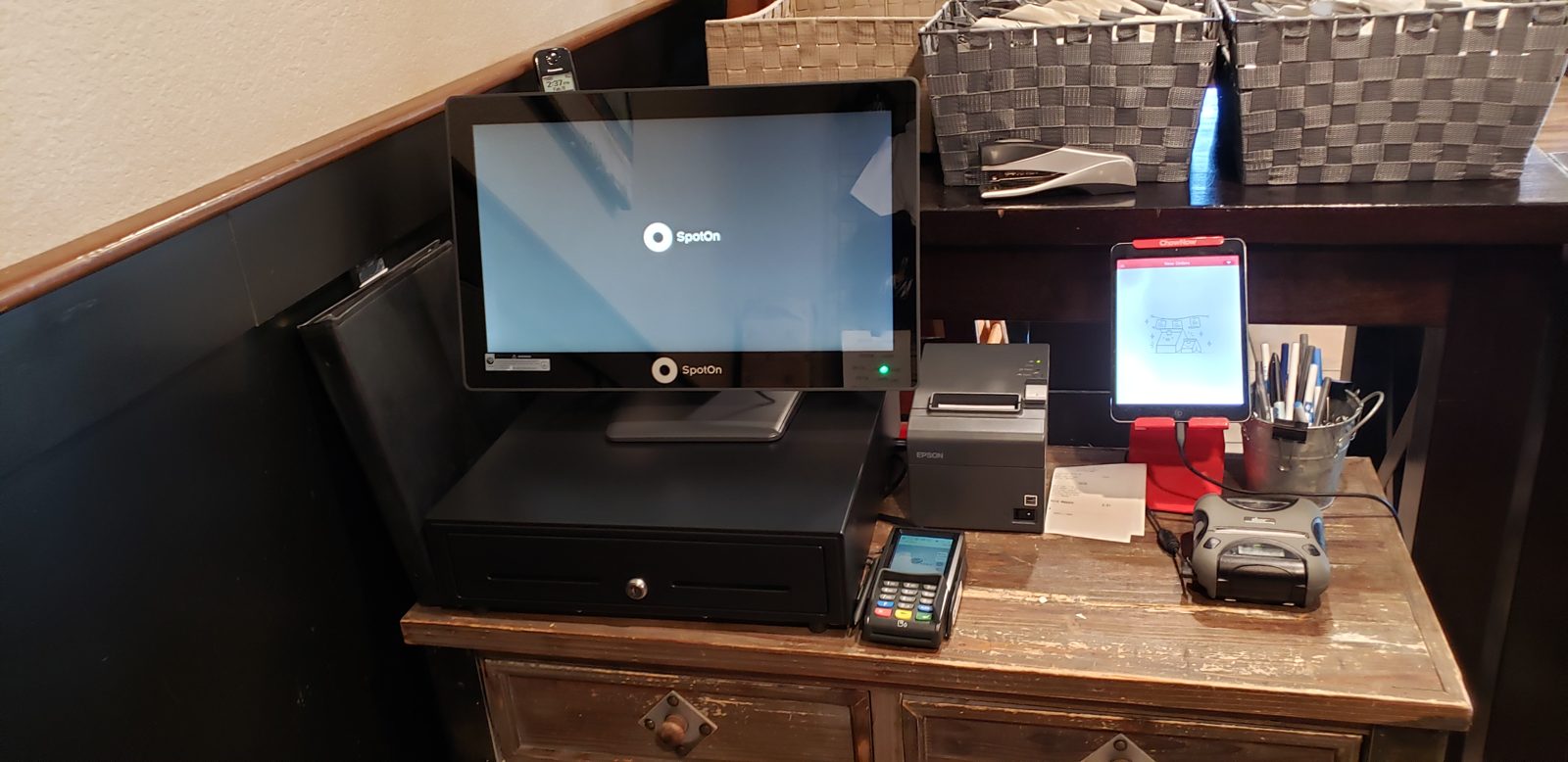 Restaurant POS cash drawer installed by All Soul Tech in Colorado