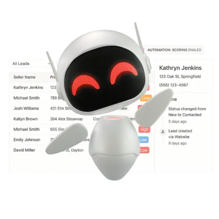 Seller lead scoring and qualification interface in IRIS CRM