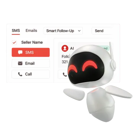 AI powered SMS and email automation workflow in IRIS CRM