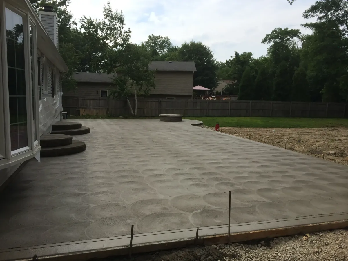 Alabaster Concrete builds and installs Patio.