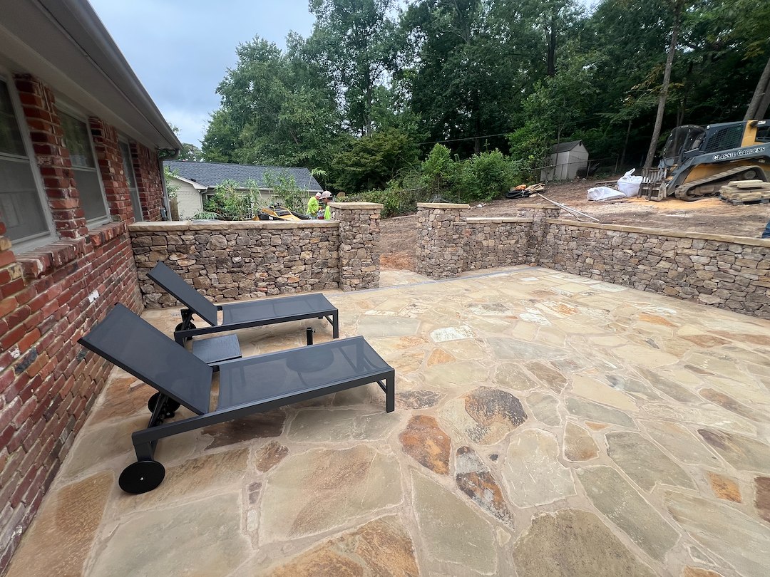 Alabaster Concrete builds and installs Patio.