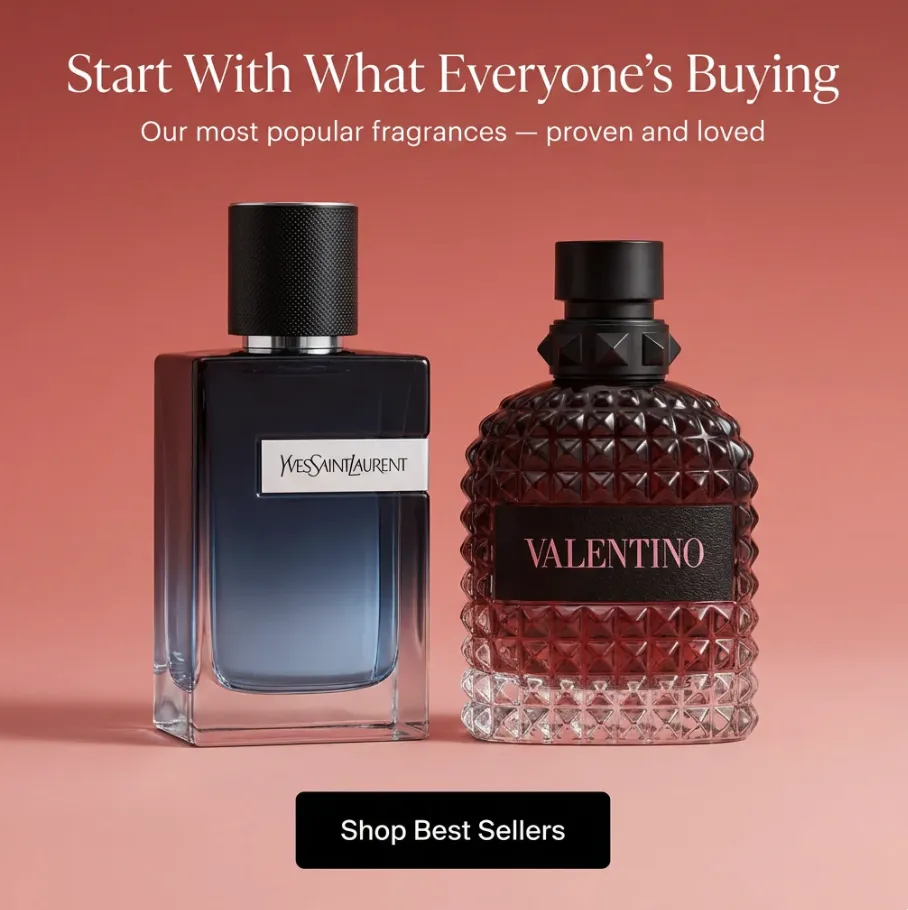 Men's designer fragrances selection