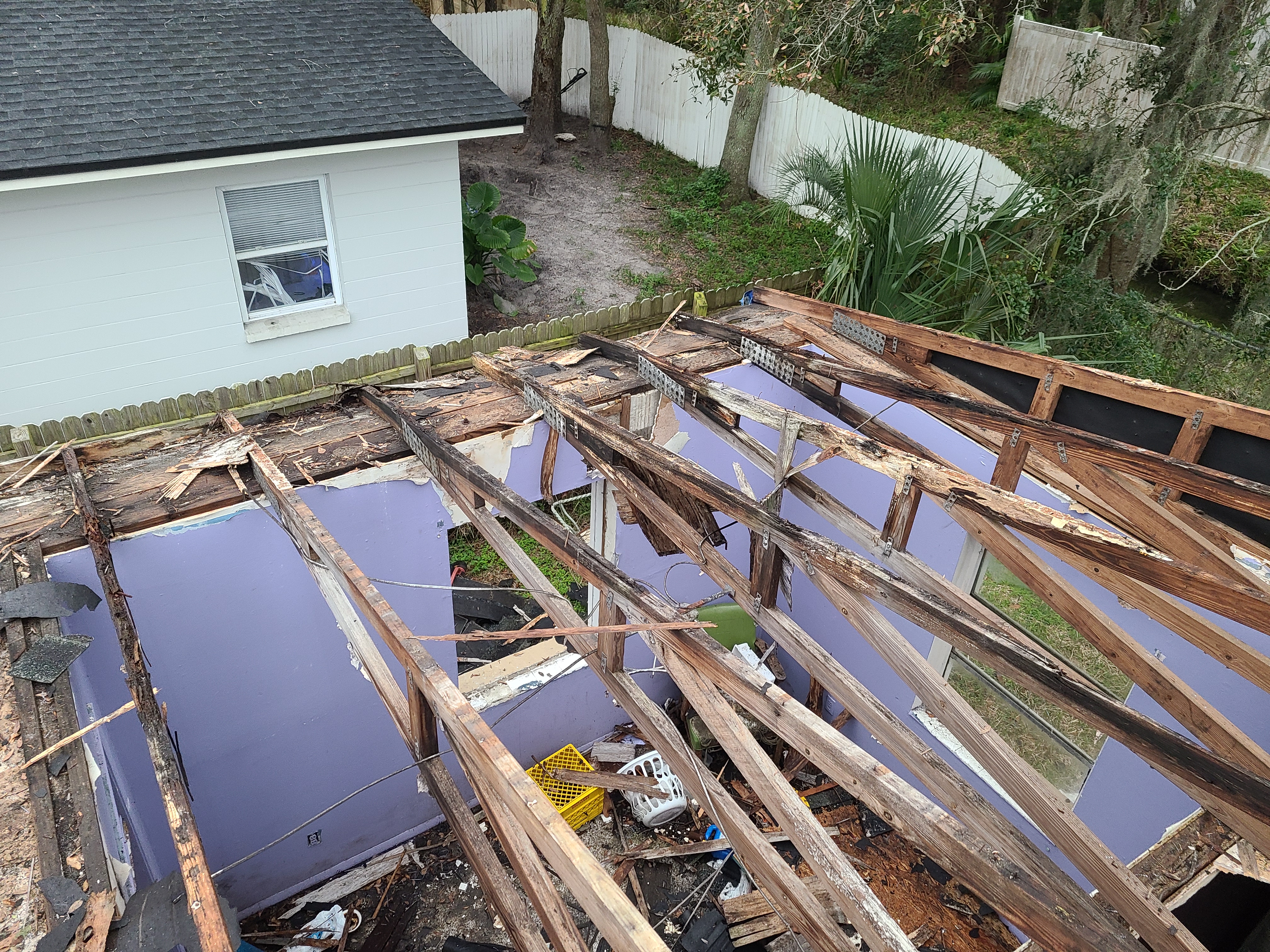 no deck on home after storm