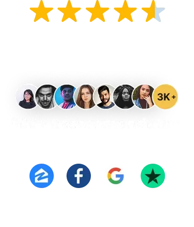 Zillow rating of 4.9 out of 5 stars with over 10,000 customer reviews, displayed alongside the Zillow logo.