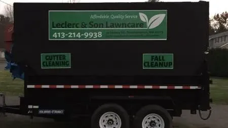 Leclerc & Son Lawn Care equipment for spring and fall property cleanups