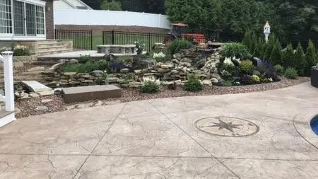 Residential landscape design and outdoor living area installation