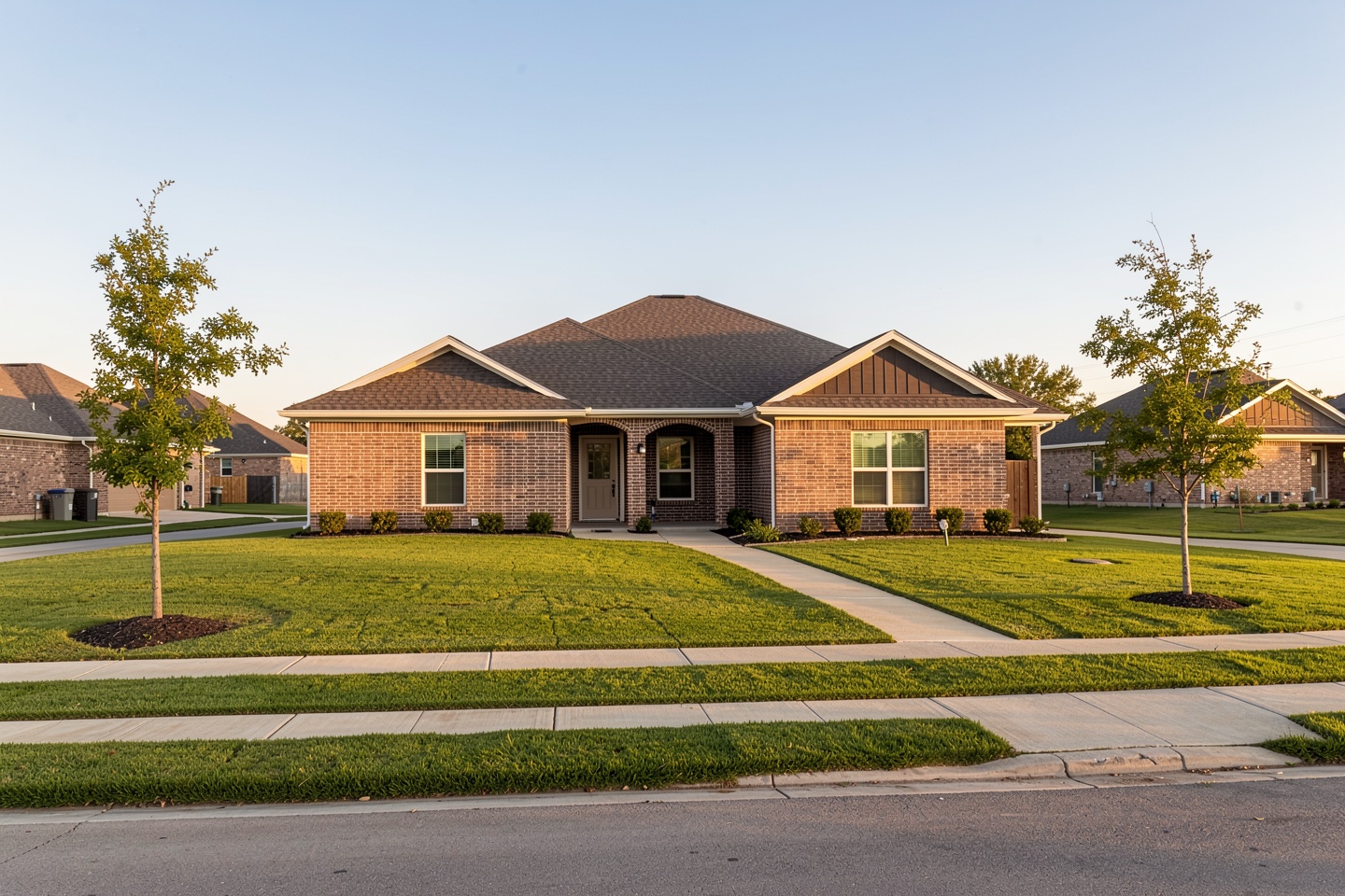 Newly built single-story brick home in a growing Melissa, TX subdivision