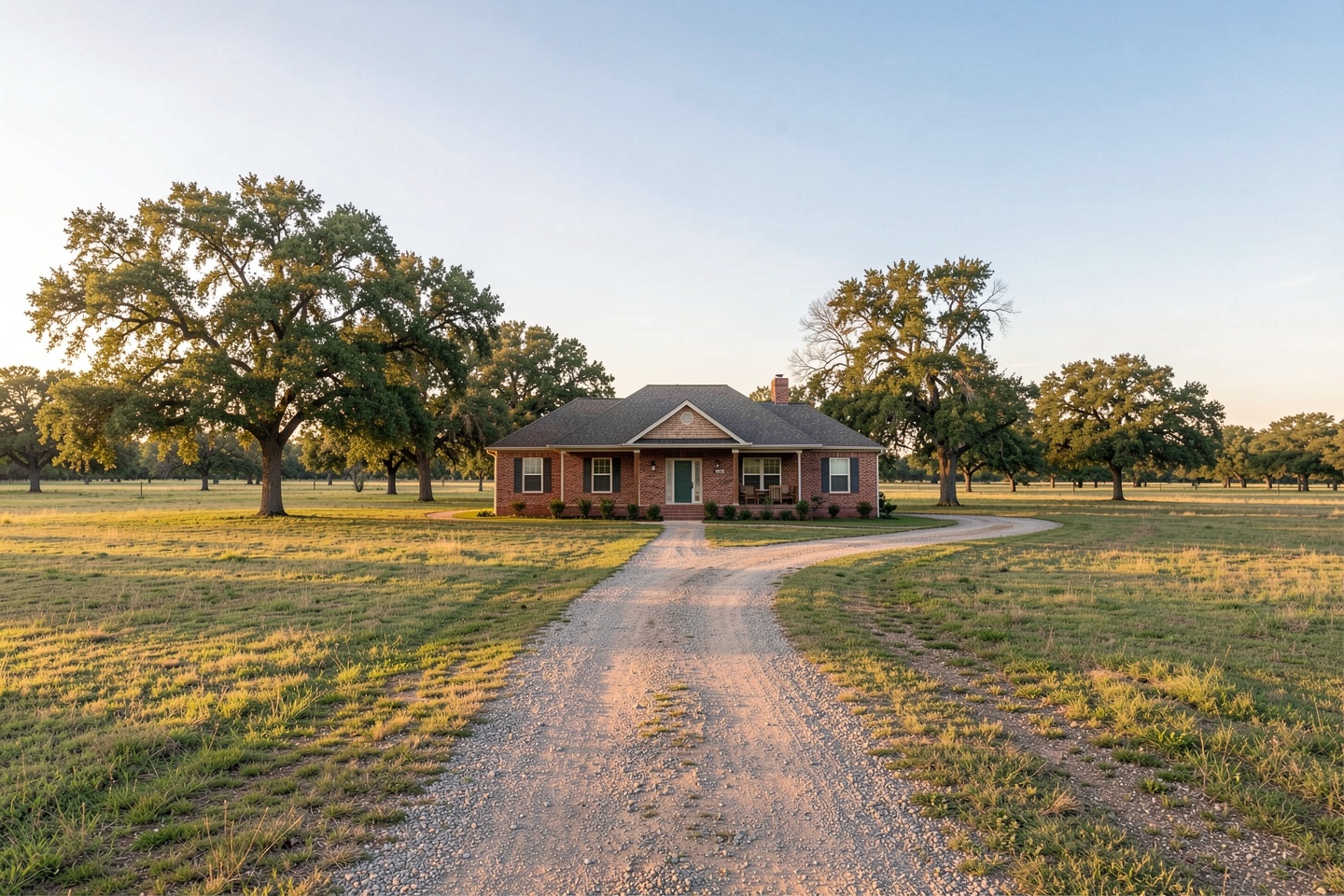 Brick country home on open acreage in rural Combine, TX