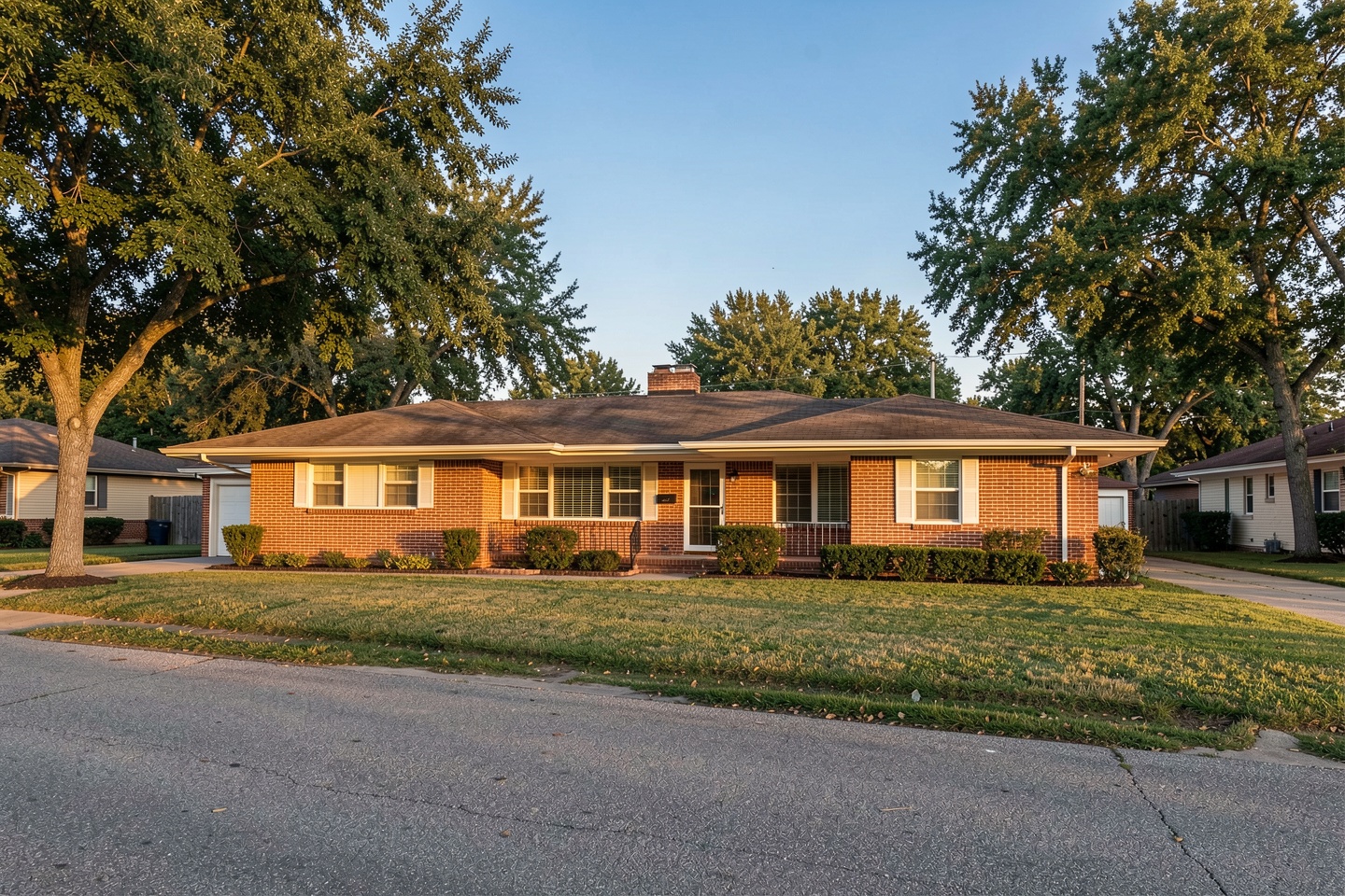Mid-century brick ranch home in an established Farmers Branch, TX neighborhood