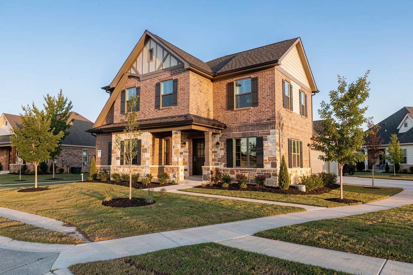 Newer two-story brick and stone home in a growing Mansfield, TX subdivision