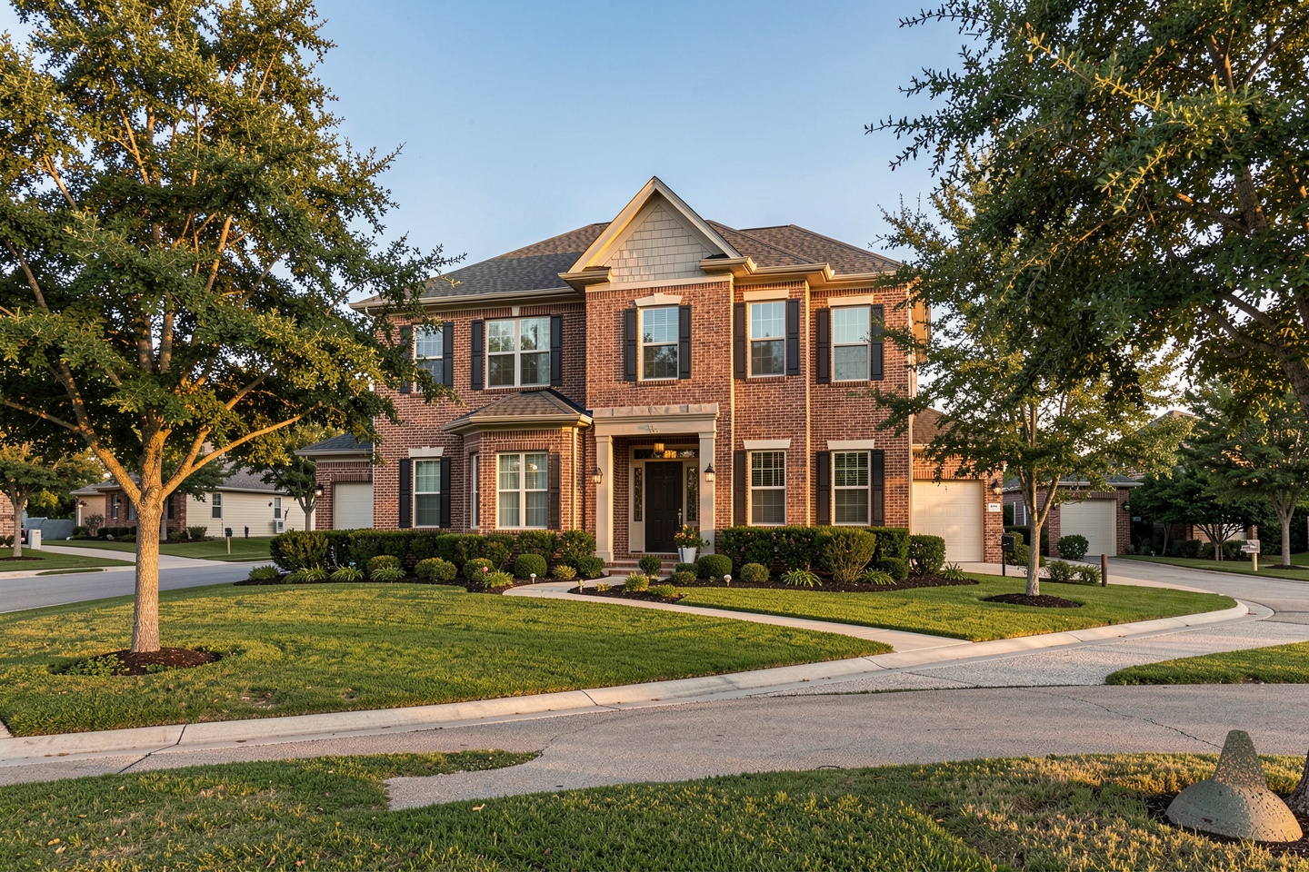 Upscale two-story brick home in an established Flower Mound, TX neighborhood