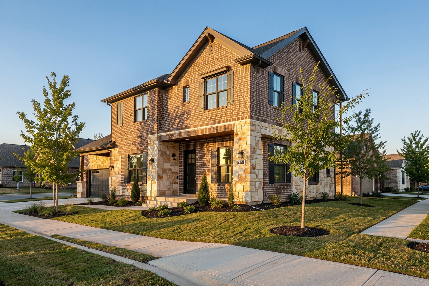 Newer upscale brick and stone home in a master-planned Frisco, TX community